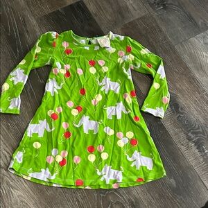 TBBC Green Dress with Elephant and Balloon Print
